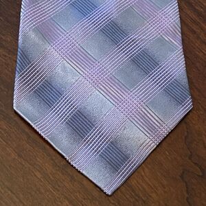 Vintage Alfani Gray Pink Hand Made 100% Silk Men’s Neck Tie Made In China